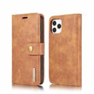 For iPhone 12 Pro Max DG.MING Crazy Horse Texture Detachable Magnetic Leather Case(Brown) - 1