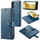 For Samsung Galaxy S23 5G DG.MING Crazy Horse Texture Detachable Magnetic Leather Case(Blue) - 1