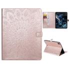 For iPad Pro 11 (2020) Pressed Printing Butterfly Pattern Horizontal Flip Leather Tablet Case with Holder & Card Slots & Wallet(Rose Gold) - 1