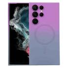 For Samsung Galaxy S22 Ultra 5G Liquid TPU Silicone Gradient MagSafe Phone Case(Purple Grey) - 1