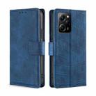 For Xiaomi Poco X5 Pro / Redmi Note 12 Pro Speed Skin Feel Crocodile Magnetic Clasp Leather Phone Case(Blue) - 1