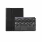 For Honor Pad V8 Pro AHN8-A Ultrathin Detachable Bluetooth Keyboard Leather Tablet Case with Touchpad(Black) - 1