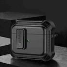 For AirPods 3 Signal Flag Wireless Earphones Case with Security Lock(Black) - 1