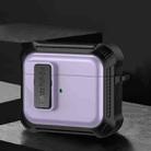 For AirPods 3 Signal Flag Wireless Earphones Case with Security Lock(Purple) - 1