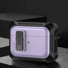 For AirPods Pro Signal Flag Wireless Earphones Case with Security Lock(Purple) - 1