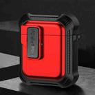 For AirPods 1 / 2 Signal Flag Wireless Earphones Case with Security Lock(Red) - 1