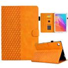 For Huawei MatePad T10 / T10S / Honor Tablet 6 Rhombus Embossed Leather Tablet Case(Khaki) - 1