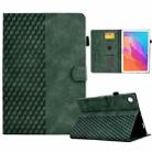 For Huawei MatePad T10 / T10S / Honor Tablet 6 Rhombus Embossed Leather Tablet Case(Green) - 1