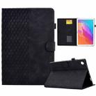 For Huawei MatePad T10 / T10S / Honor Tablet 6 Rhombus Embossed Leather Tablet Case(Black) - 1