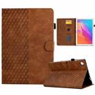 For Huawei MatePad T10 / T10S / Honor Tablet 6 Rhombus Embossed Leather Tablet Case(Brown) - 1