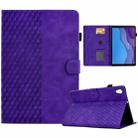 For Lenovo Tab M10 2nd TB-X306F/X306X Rhombus Embossed Leather Smart Tablet Case(Purple) - 1