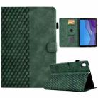 For Lenovo Tab M10 2nd TB-X306F/X306X Rhombus Embossed Leather Smart Tablet Case(Green) - 1