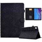 For Lenovo Tab M10 2nd TB-X306F/X306X Rhombus Embossed Leather Smart Tablet Case(Black) - 1