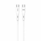 TOTU BT-022 Skin Sense Series Type-C to Type-C Silicone Data Cable, Length:1m(White) - 1
