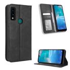 For AT&T Maestro 3 U626AA Magnetic Buckle Retro Texture Leather Phone Case(Black) - 1