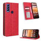 For AT&T Motivate Max U668AA / Cricket Ovation 3 Magnetic Buckle Retro Texture Leather Phone Case(Red) - 1