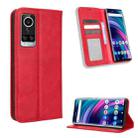 For BLU Bold N2 Magnetic Buckle Retro Texture Leather Phone Case(Red) - 1