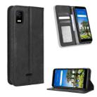 For AT&T Calypso 3 U328AA Magnetic Buckle Retro Texture Leather Phone Case(Black) - 1