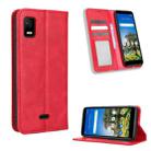 For AT&T Calypso 3 U328AA Magnetic Buckle Retro Texture Leather Phone Case(Red) - 1