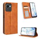 For Realme C30 / C30s Foreign Magnetic Buckle Retro Texture Leather Phone Case(Brown) - 1