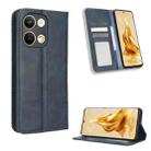 For OPPO Reno9 / Reno9 Pro 5G Magnetic Buckle Retro Texture Leather Phone Case(Blue) - 1