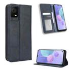 For TCL 405 / 406 T506D Magnetic Buckle Retro Texture Leather Phone Case(Blue) - 1