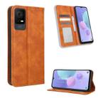 For TCL 405 / 406 T506D Magnetic Buckle Retro Texture Leather Phone Case(Brown) - 1