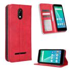 For Unimax UMX U696CL Magnetic Buckle Retro Texture Leather Phone Case(Red) - 1