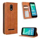 For Unimax UMX U696CL Magnetic Buckle Retro Texture Leather Phone Case(Brown) - 1