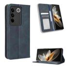 For vivo S16 Pro / S16 Magnetic Buckle Retro Texture Leather Phone Case(Blue) - 1