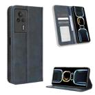 For Xiaomi Redmi K60E 5G Magnetic Buckle Retro Texture Leather Phone Case(Blue) - 1