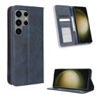 For Samsung Galaxy S23 Ultra 5G Magnetic Buckle Retro Texture Leather Phone Case(Blue) - 1