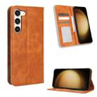 For Samsung Galaxy S23 5G Magnetic Buckle Retro Texture Leather Phone Case(Brown) - 1