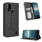 For Vodafone Smart V22 Magnetic Buckle Retro Texture Leather Phone Case(Black) - 1