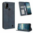 For Vodafone Smart V22 Magnetic Buckle Retro Texture Leather Phone Case(Blue) - 1