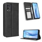 For ZTE Libero 5G III Magnetic Buckle Retro Texture Leather Phone Case(Black) - 1