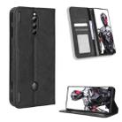 For ZTE nubia Red Magic 8 Pro / 8 Pro+ Magnetic Buckle Retro Texture Leather Phone Case(Black) - 1