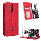 For ZTE nubia Red Magic 8 Pro / 8 Pro+ Magnetic Buckle Retro Texture Leather Phone Case(Red) - 1