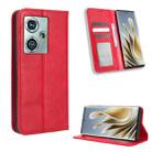For ZTE nubia Z50 Magnetic Buckle Retro Texture Leather Phone Case(Red) - 1