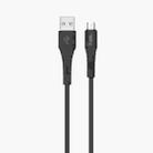 TOTU BM-007 Skin Sense Series USB to Micro-USB Silicone Data Cable, Length:1m(Black) - 1