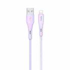 TOTU BL-017 Skin Sense Series USB to 8 Pin Silicone Data Cable, Length:1m(Purple) - 1