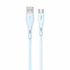 TOTU BT-023 Skin Sense Series USB to Type-C Silicone Data Cable, Length:1m(Blue) - 1