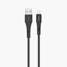 TOTU BL-017 Skin Sense Series USB to 8 Pin Silicone Data Cable, Length:2m(Black) - 1