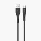 TOTU BT-023Skin Sense Series  USB to Type-C Silicone Data Cable, Length:2m(Black) - 1