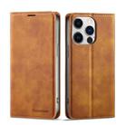 For iPhone 14 Plus Forwenw Dream Series Oil Edge Strong Magnetism Leather Phone Case(Brown) - 1