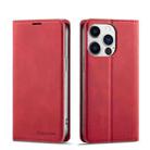 For iPhone 14 Plus Forwenw Dream Series Oil Edge Strong Magnetism Leather Phone Case(Red) - 1