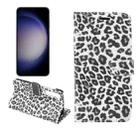 For Samsung Galaxy S23+ 5G Leopard Pattern Flip Leather Phone Case(White) - 1