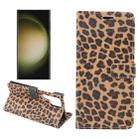 For Samsung Galaxy S23 Ultra 5G Leopard Pattern Flip Leather Phone Case(Yellow) - 1