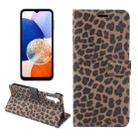 For Samsung Galaxy A54 5G Leopard Pattern Flip Leather Phone Case(Brown) - 1