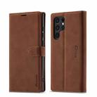 For Samsung Galaxy S23 Ultra 5G Forwenw F1 Series Matte Strong Magnetism Leather Phone Case(Brown) - 1